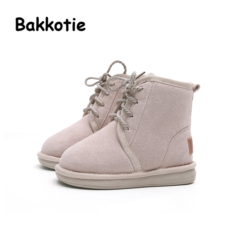 Bakkotie Новинка 2017 года ребенок мода Теплые зимние ботинки плюшевые для маленьких