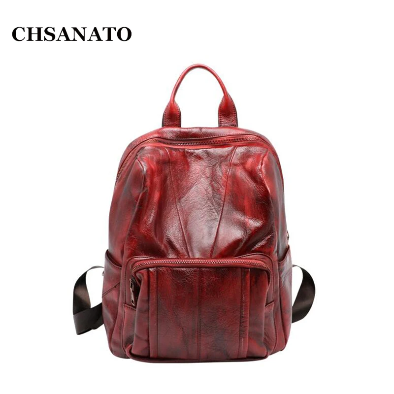 Рюкзак CHSANATO Женский винтажный из кожи высокого качества|womens backpack bag|backpack bagfashion