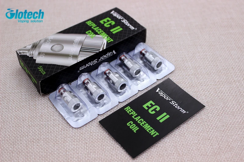 5 шт./кор. Оригинальный пара шторм EC танк распылителя катушка 0.2-0.5 Ом для ec 2 бак v50TC