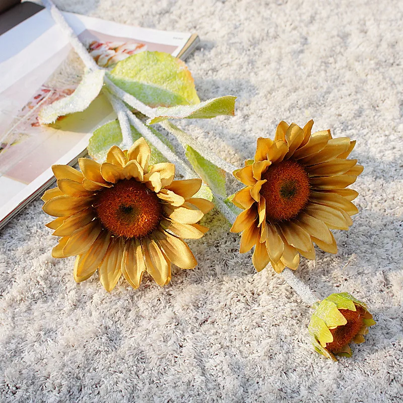 

Autumn Fall European sunflowers Home restaurant decoration silk flower artificial flowers for photography set handmade diy flore