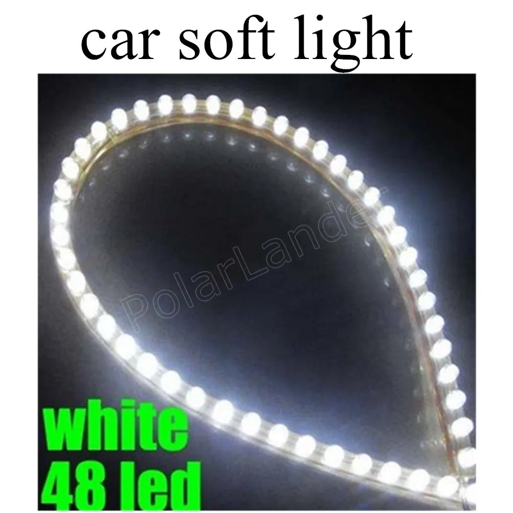 Новейшие гибкие Автомобильные светодиодные полосы 48 см 48LED лампы автомобильные 2