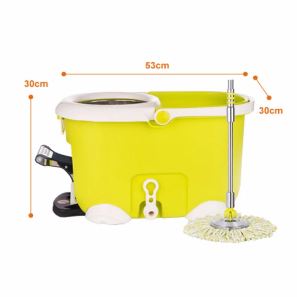 Легко отжимать и чистой микрофибры Швабра ведро мощность двойной привод отжима с