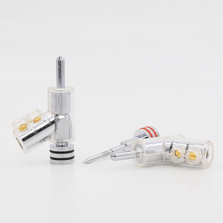 VB202R Hi-End родиевое покрытие замок акустический кабель Разъем типа "банан" x