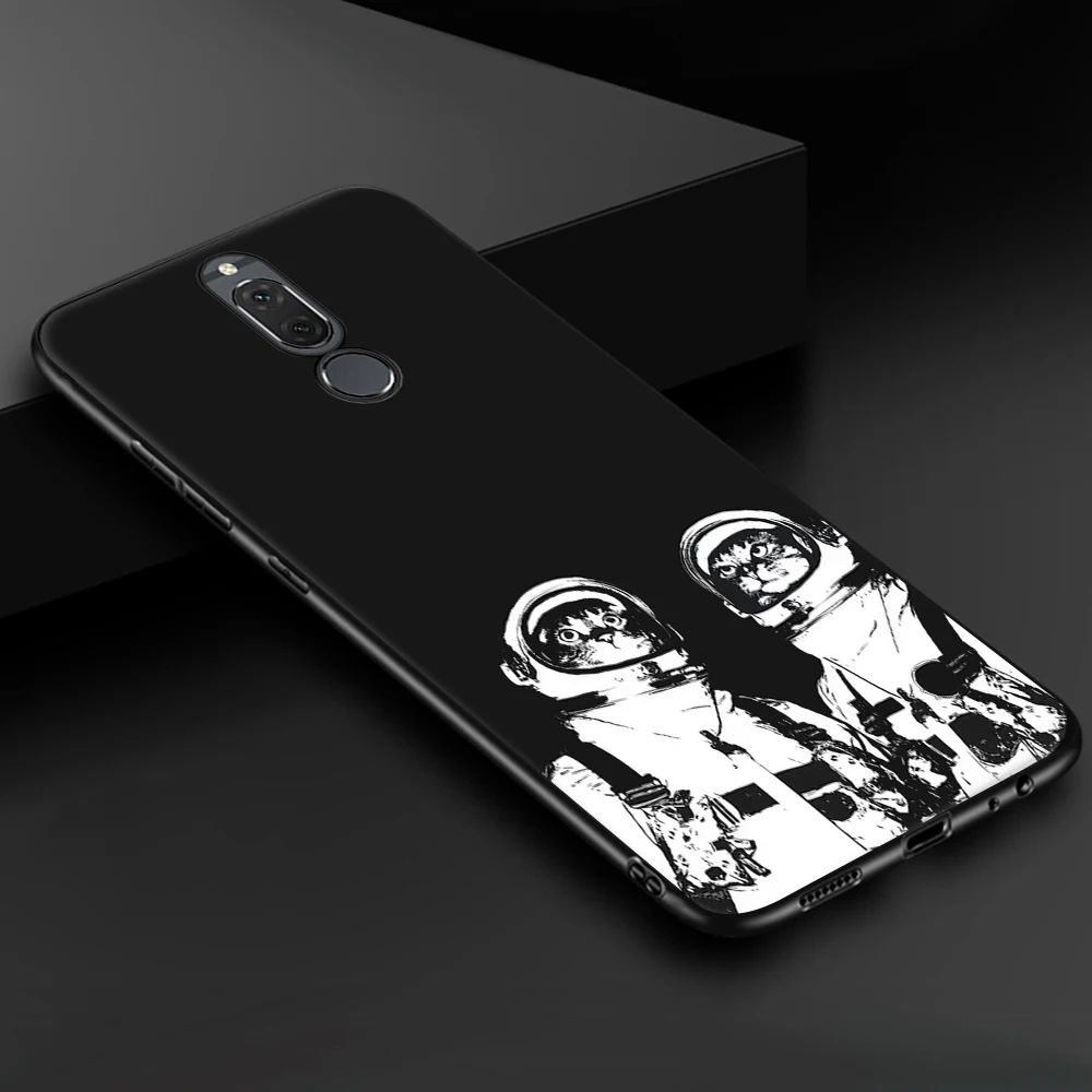 Черный ТПУ чехол для телефона huawei P20 P10 Pro mate 10 Lite P8 P9 Lite для Honor 8 9 Lite Y9 Enjoy 8 Plus чехол с кошками - Цвет: 03