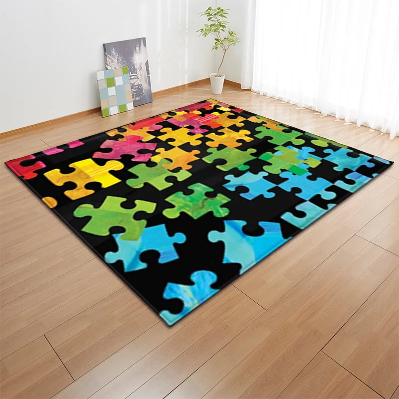 colorful 3d Living room large carpet bedroom rug anti-slip mats alfombra kids area rugs for home living room soft sofa tapete - Цвет: c1221-105