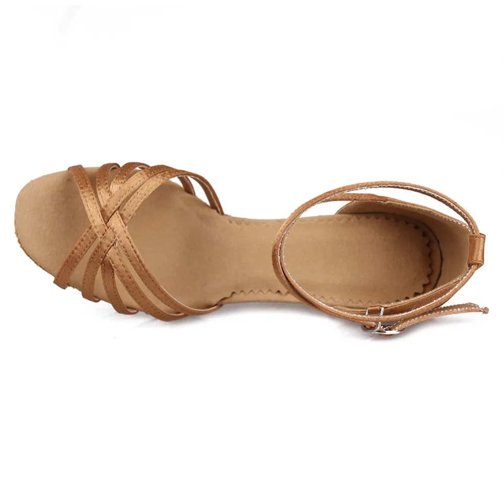 Женские туфли для латиноамериканских танцев черные/коричневые/бежевые на