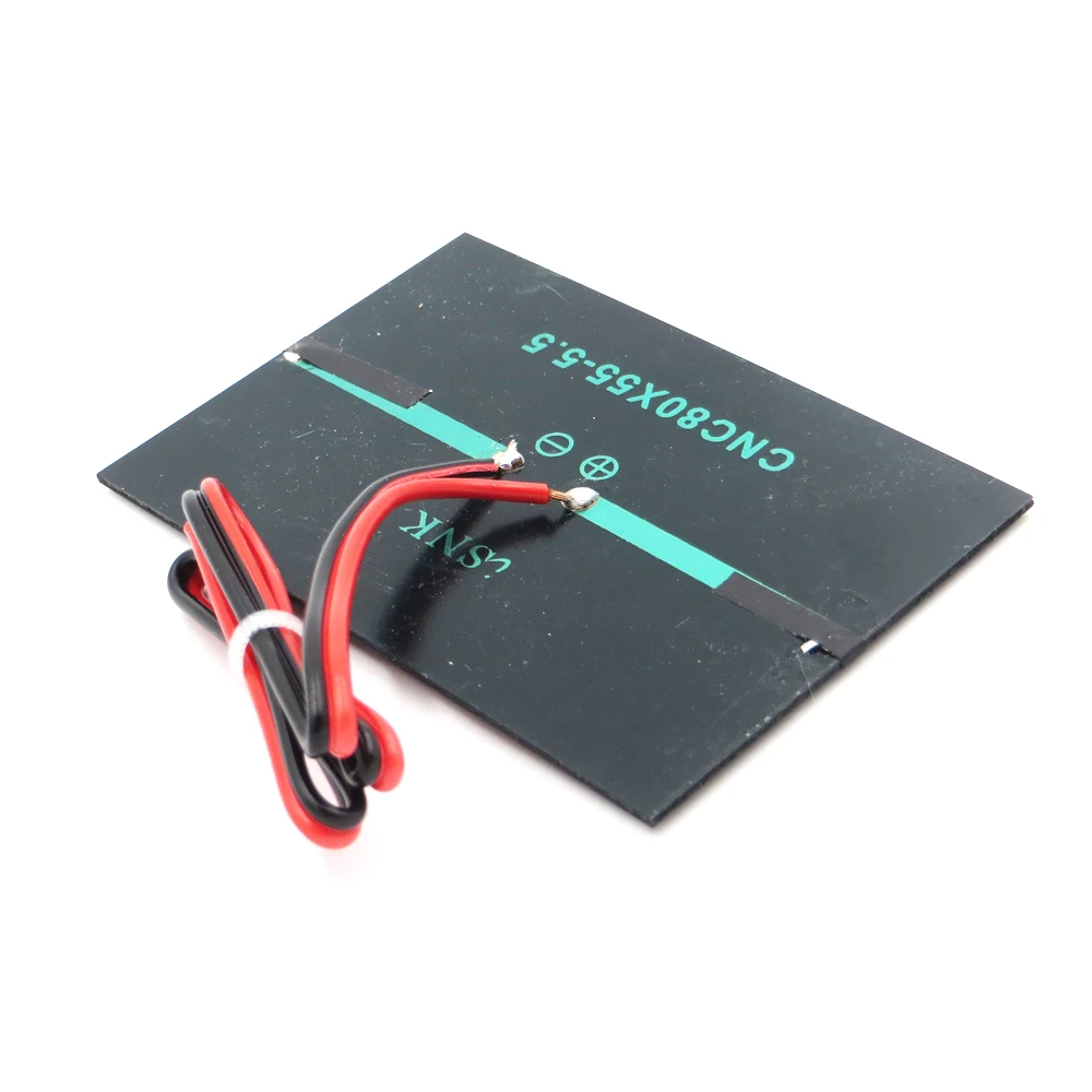 5.5V 100mA with 30cm extend cable Solar Panel Polycrystalline Silicon DIY Battery Charger Module Mini Cell wire toy | Обустройство