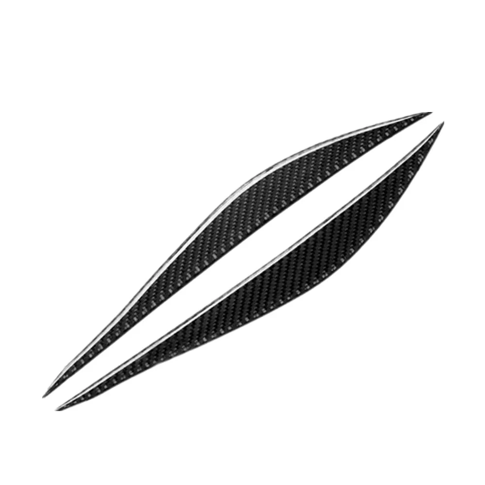 2 шт углеродное волокно Верхняя и нижняя накладки на фары для BMW F30 320i 325i 316i