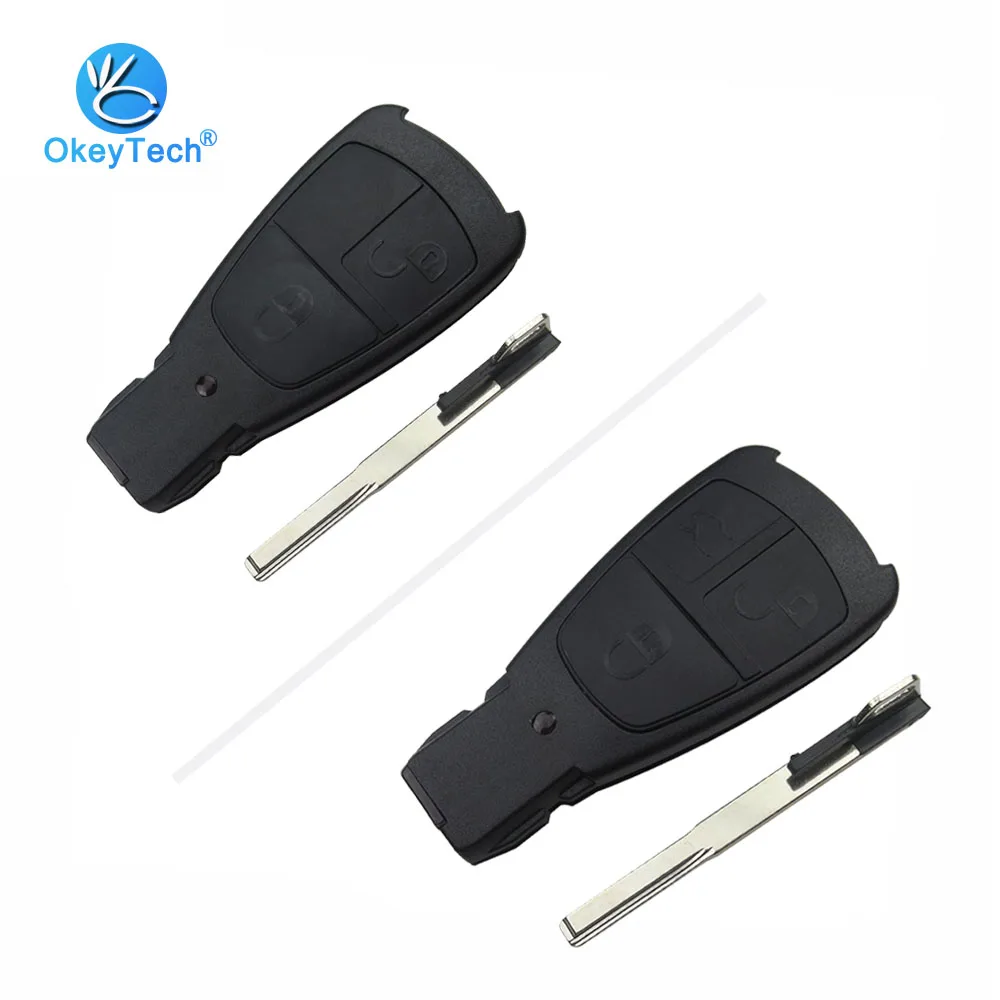 OkeyTech ключ для Benz 2/3 кнопки с маленьким экстренным лезвием умный дистанционный