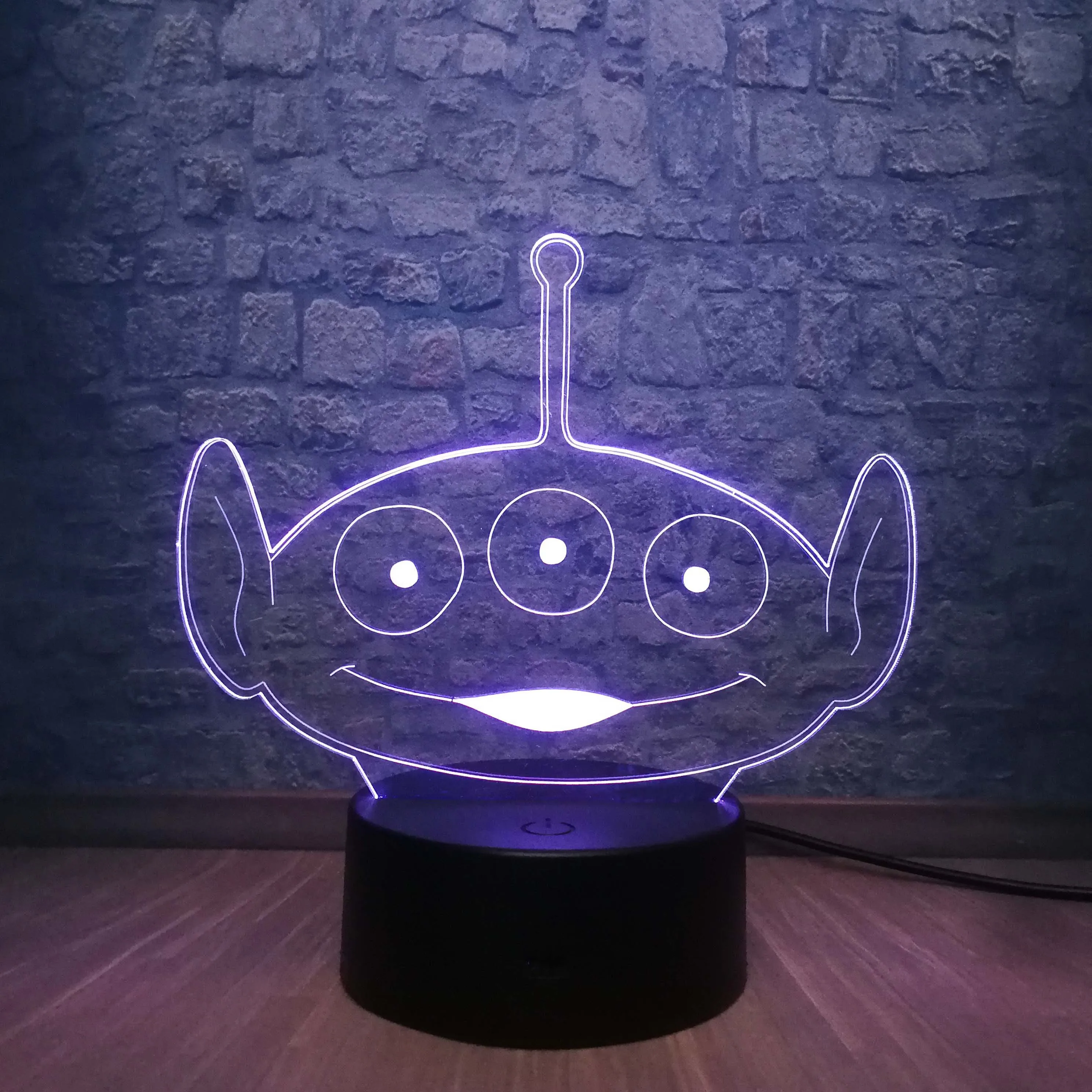 Милая игрушка история инопланетяне 3D Светодиодная лампа USB зарядка Подростковая