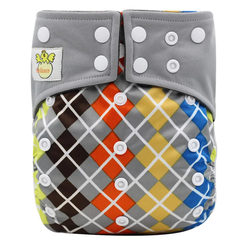 Бамбуковый уголь внутренняя ткань Подгузники двойной клиньев anti утечки Couche lavable