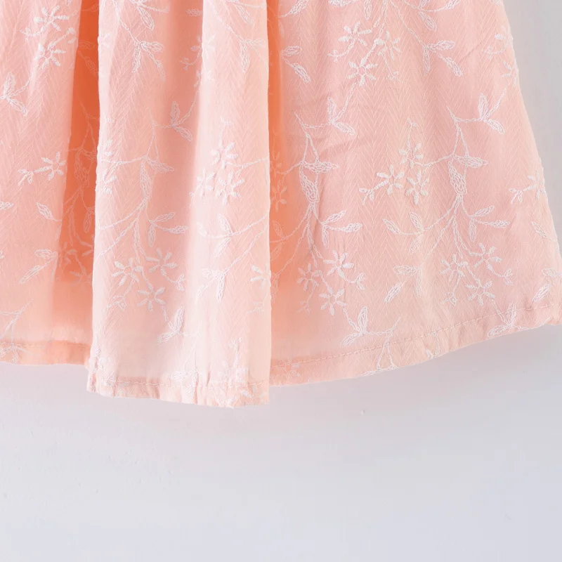Baby girl dress младенческой одежда 0-2y новорожденных лето вышивка cranch cotton бантом
