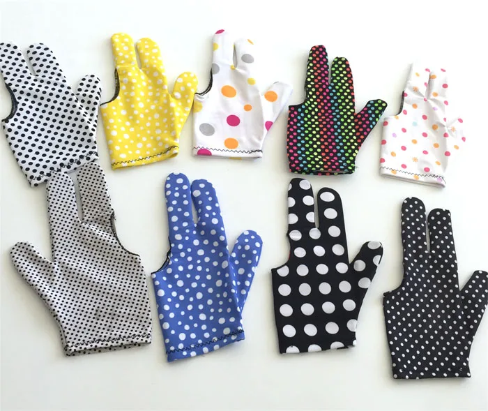 Перчатки для снукера в бассейн Jassinry 2017 цветные перчатки с круглыми точками и