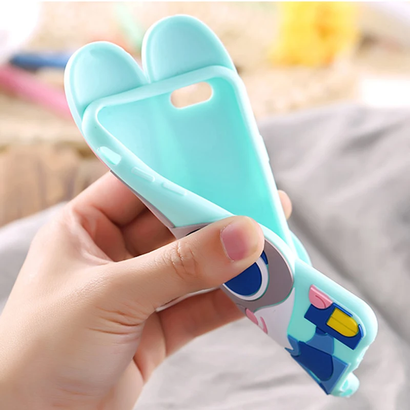 3D мультфильм милый Джуди кролик заяц телефон чехол для Apple iPhone 6 6S 7 8 плюс 5 5S SE