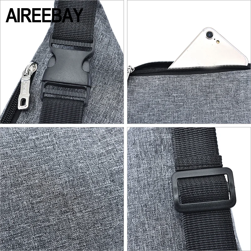 Поясная Сумка AIREEBAY для женщин модная нагрудная Сумочка унисекс с тремя карманами