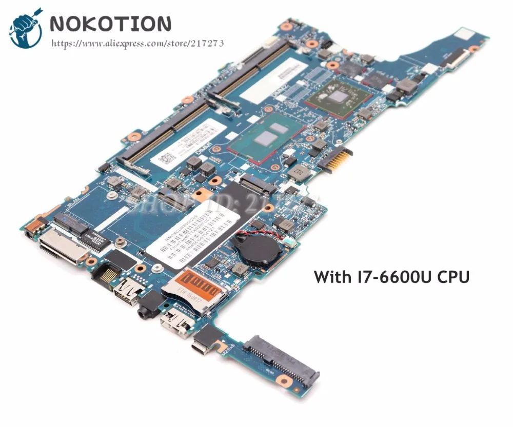 NOKOTION для hp EliteBook 850 840 G3 Материнская плата ноутбука 832429-601 832429-001 аккумулятор большой емкости 6050A2822301-MB-A01 SR2F1 I7-6600U Процессор