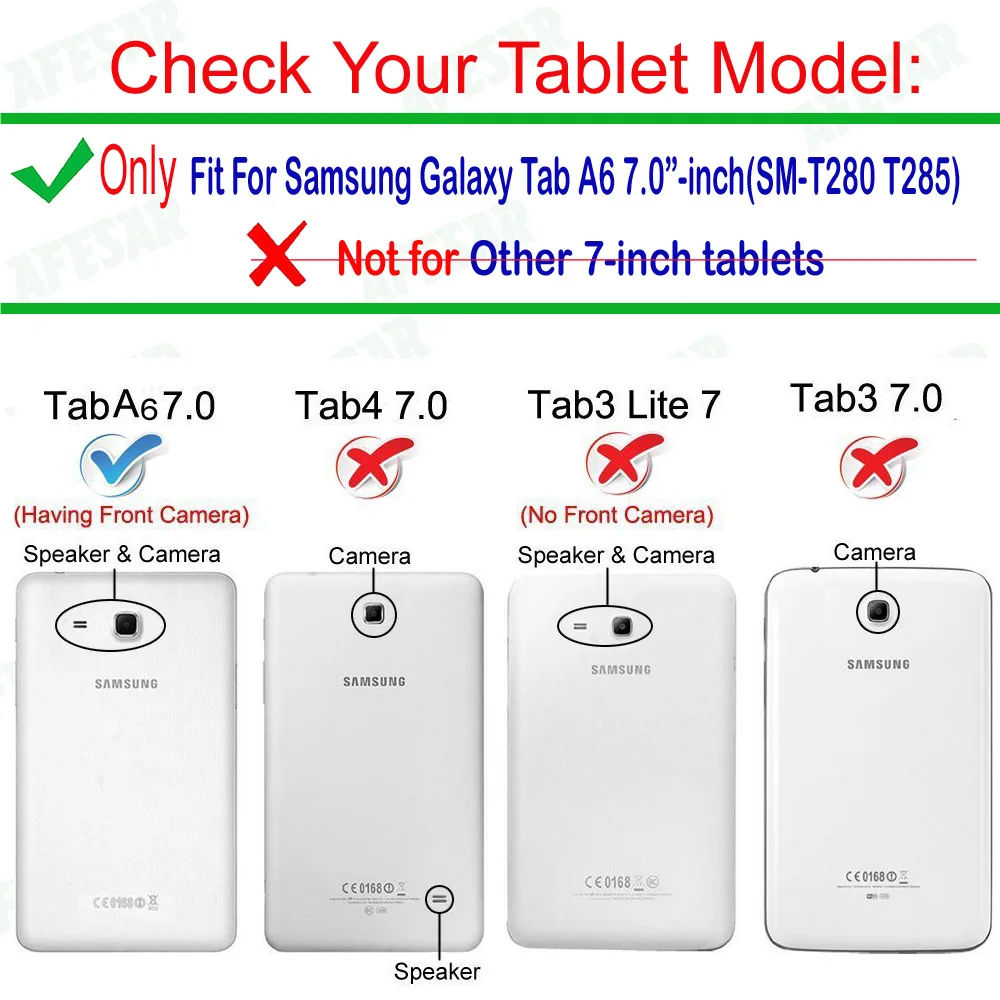 Tab A6 10 1 дюймовый умный Ультратонкий чехол для планшета Samsung Galaxy A 7 0 дюйма с