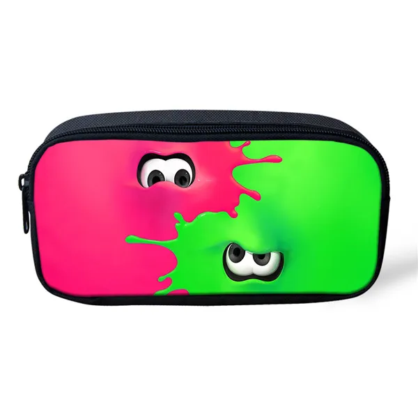 As picture THIKIN Splatoon 2 дети пенал для женщин мультфильм макияж сумки аниме косметички большой емкости школьные канцелярские принадлежности - Цвет: As picture