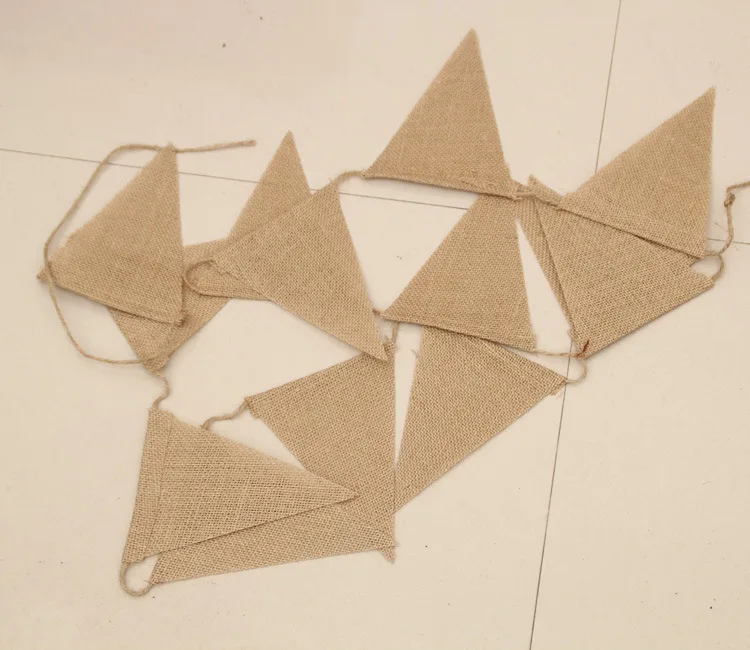 DIY ретро Сельский фестиваль поставки конфеты бар сердце печати баннер Hessian Вымпел мешковины флаги вечерние украшения