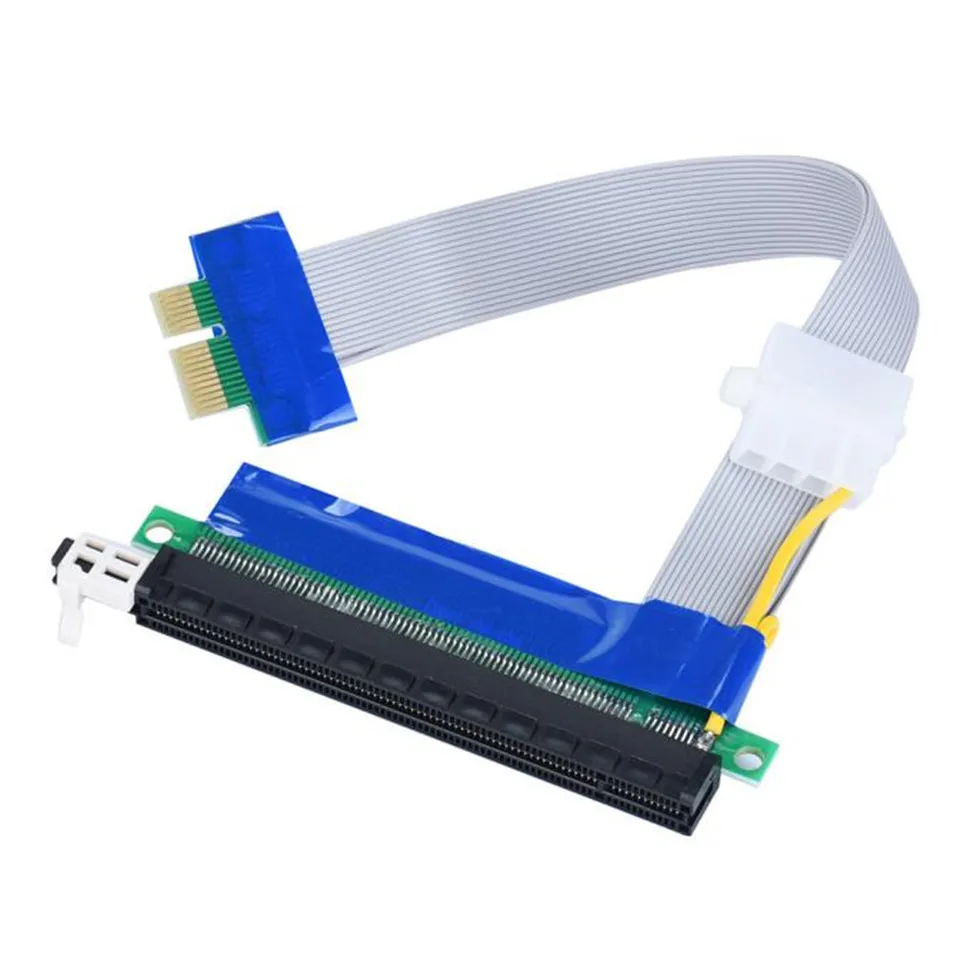 Reliable dropshipping Do CSV USB PCI-E Express 1x To 16 x Extender Riser Card Adapter SATA Power Cable 24CM |