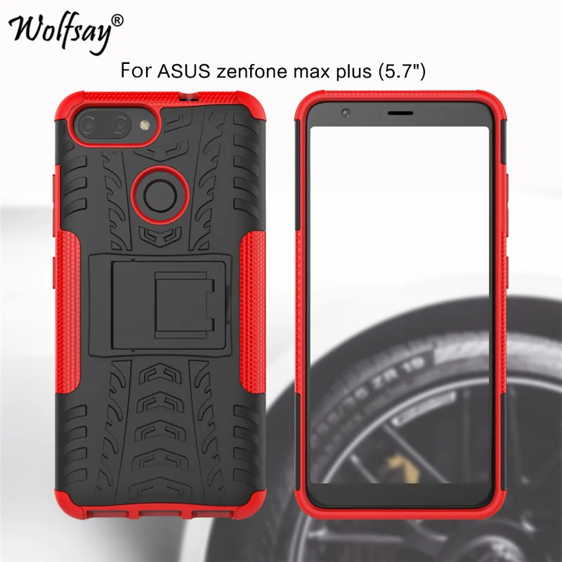 Phone Case For Asus ZenFone Max Plus M1 X018D Luxury Thick Silicone Hybrid Armor Cover ZB570TL | Мобильные телефоны и