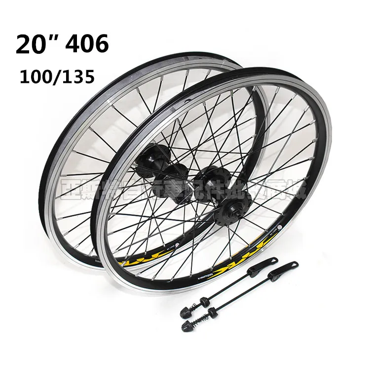 black hub one pair 20 дюймов 406 складной велосипед casette колесная v тормоза/дисковые тормоза двойной алюминиевый сплав обод герметичный подшипник колеса 28 отверстие - Цвет: black hub one pair