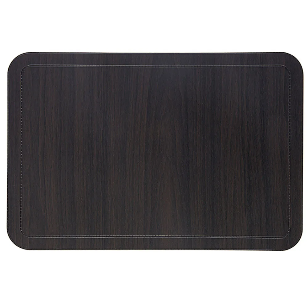 Коврик для обеденного стола из искусственной кожи с имитацией дерева коврик