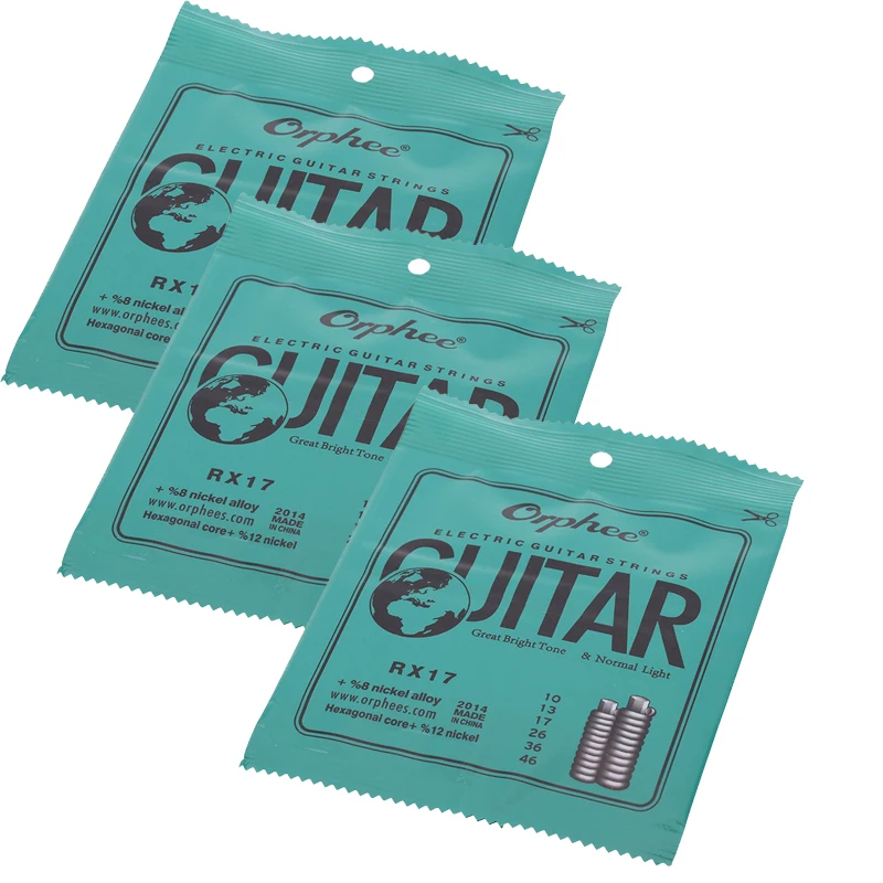 Струны Orphee RX17 профессиональные для электрогитары (.010 .046) 8% никелевый сплав
