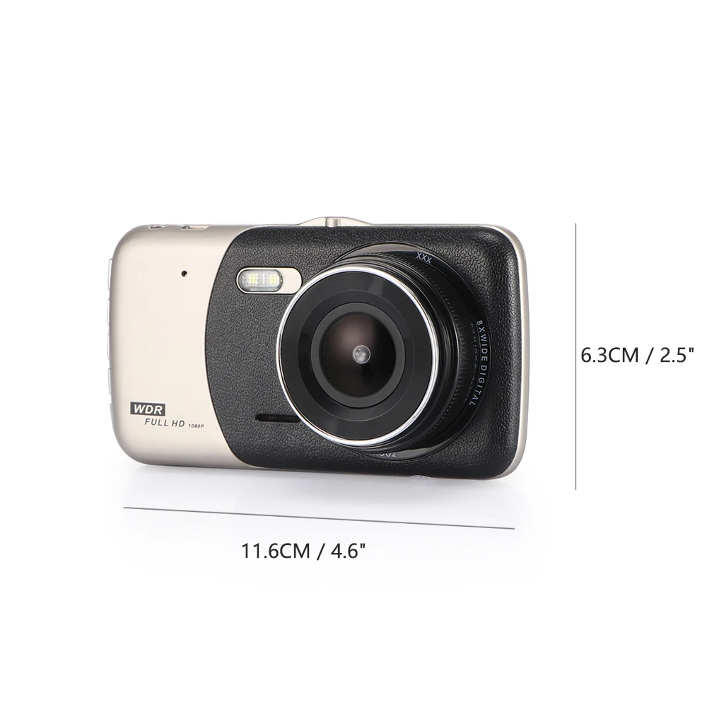 Dealcoo Car DVR Camera with Dual Lens 4' IPS Screen 1080P FUll HD Night Vision Support Motion Detection/G-sensor/Parking Monitor |
