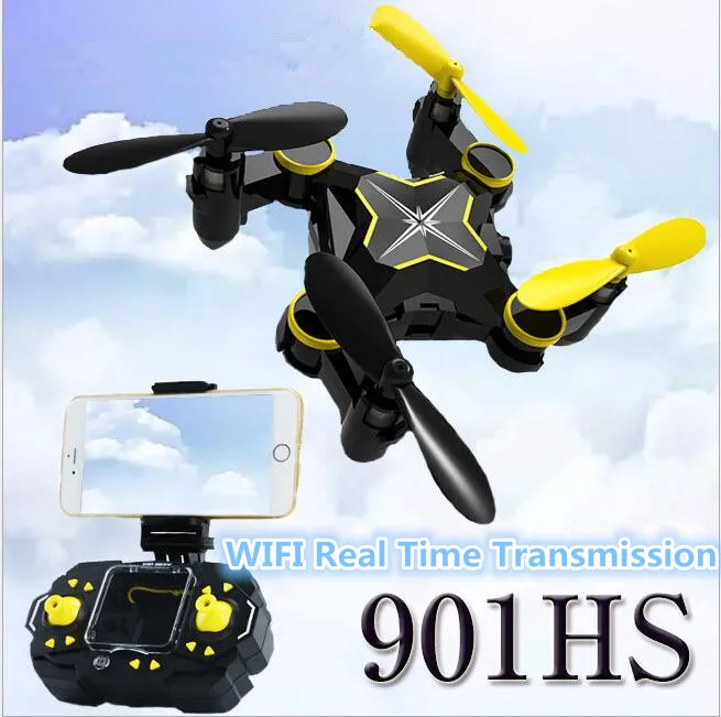 Складной Радиоуправляемый Дрон 901HS Wi Fi FPV видео фото в реальном времени мини набор