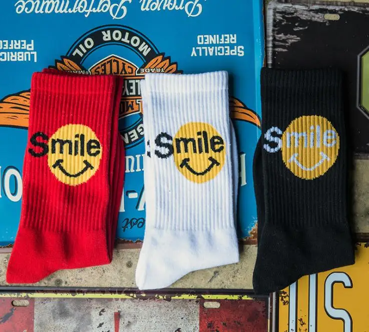 Носки со смайликом для скейтбординга роскошные хипстерские уличные носки с