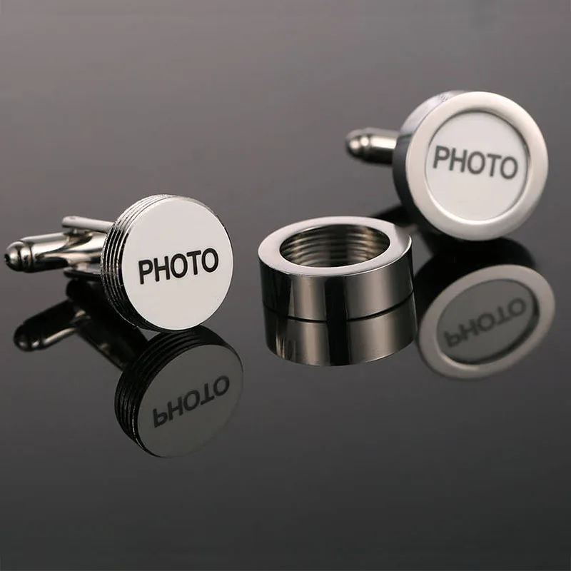 Vagula новые фоторамки круглые запонки роскошные Запонки Свадебные Мужские DIY