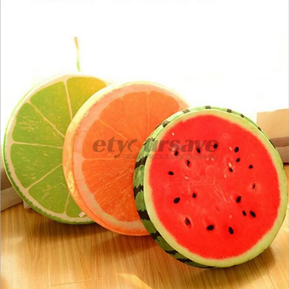 Новая креативная 3D летняя фруктовая ПП хлопковая офисная подушка на спинку стула