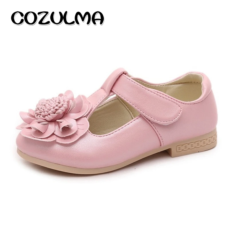 COZULMA/Осенняя детская обувь на плоской подошве Тонкие туфли принцессы с цветочным