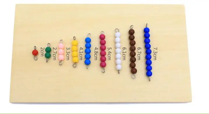 Профессиональные математические материалы Монтессори-цветные струны бусин