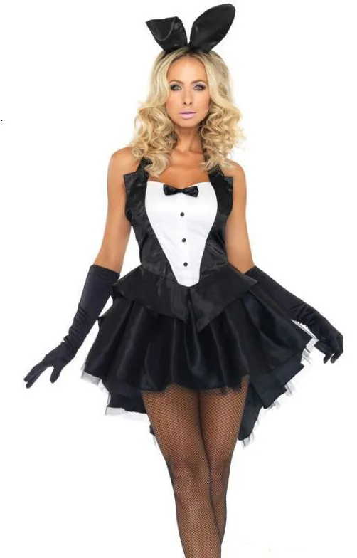 

Sexy Bunny Cats Adult Costume Deluxe High Quality Adult Womens Kimono Pajamas Outfit Halloween Cosplay Fancy Dress W2211