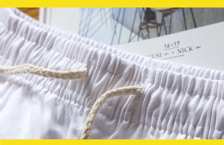 Шорты мужские хлопковые дышащие прямые однотонные с эластичным поясом летние