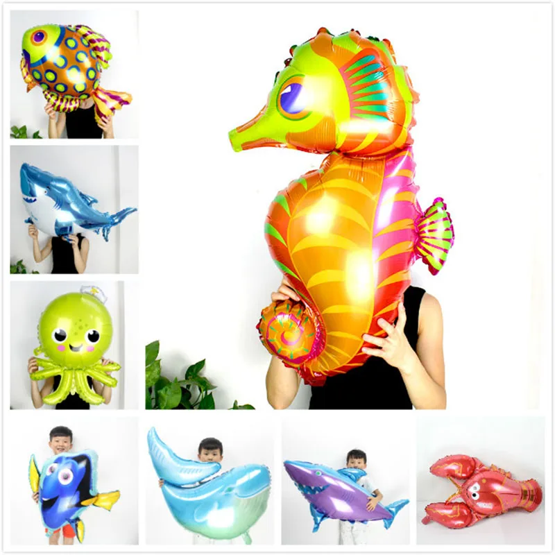 Новые воздушные шары Акула осьминог морской конек морская рыба животное баллон