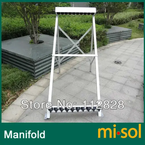 Коллектор (10 отверстий) с кронштейном для солнечного коллектора (трубка 58*1800 мм)