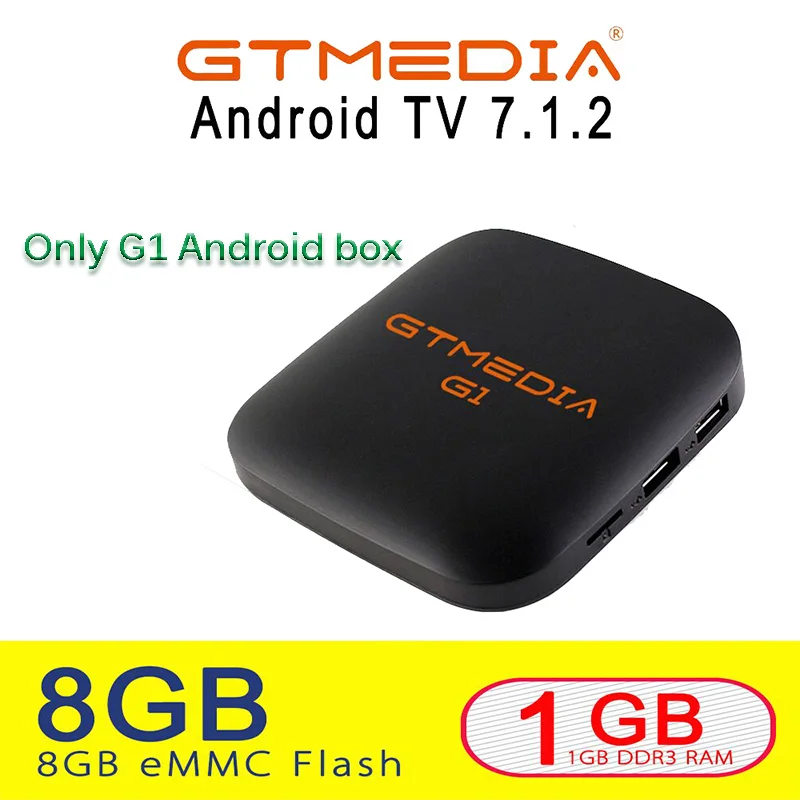 ONLY G1 box GTmedia G1 ТВ BOX Smart 4K со сверхвысоким разрешением Ultra HD, 1Гб 8Гб S905W Android 7,1 2,4G Встроенный Wi-Fi HEVC H.265 Media Player IPTV Set-top BOX - Цвет: ONLY G1 box