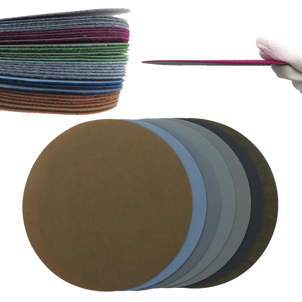 

8 Inch Flocking Waterproof Sandpaper Abrasive Paper 1500 to 10000 Grits Self-adhesive Wet & Dry for Sanding Polishing(25PCS)