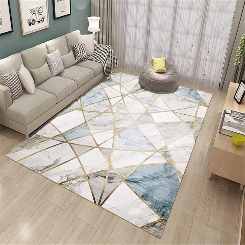 Мрамор хлопковые полосатые ковер Nordic современный простой спальня and Carpets