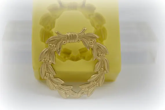 Силиконовая форма для помадки, форма, лавровый венок и ягоды, маленькая силиконовая резиновая Гибкая безопасная форма для пищевых продуктов, для украшения тортов, PRZY 001