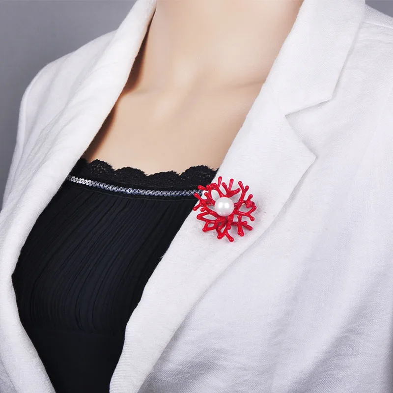 Женская Брошь с искусственным жемчугом Blucome значок брошь из искусственного