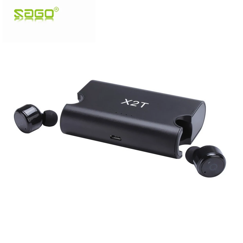 SAGO True In-Ear Беспроводные спортивные наушники TWS X2T мини bluetooth гарнитура с микрофоном