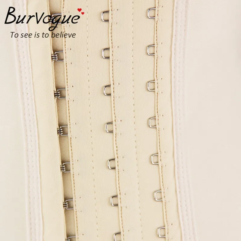 Корсет Burvogue с 4 стальными костями, латексный корсет, жилет для похудения, утягивающий корсет, подгрудное бюстье и корсеты, крепкий корсет, XS-6XL