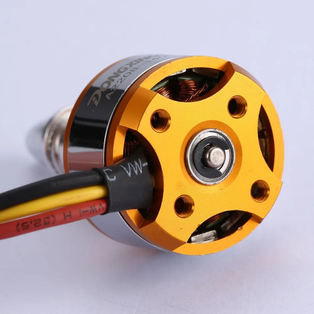 Электродвигатель бесщеточный DXW A2208 1400KV 2 4S с внешним ротором для