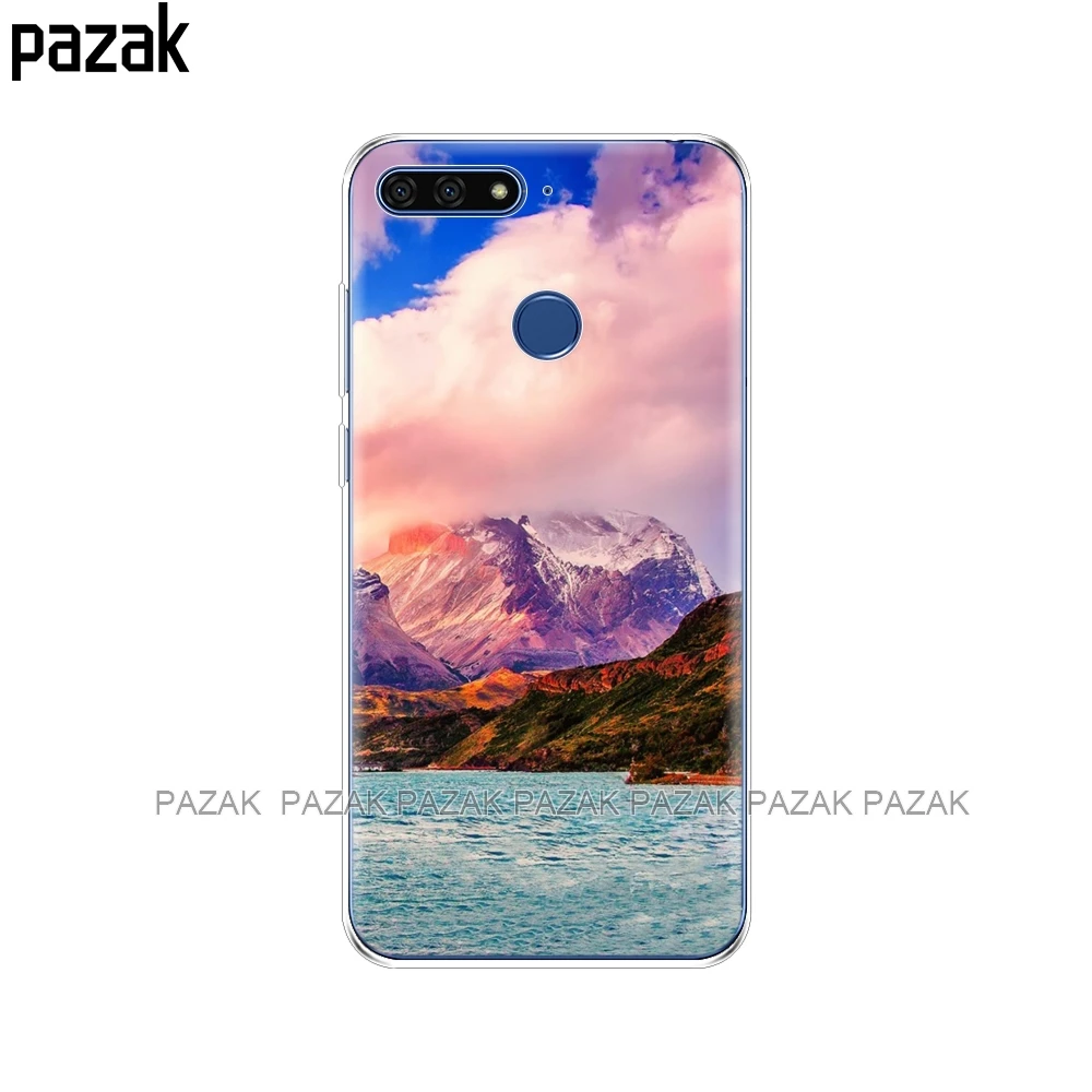 61374 Силиконовый чехол для huawei honor 7C, 5,7 дюймов, чехол мягкий, симпатичный, из ТПУ, защитный чехол для телефона huawei honor 7c Aum-L41 - Цвет: 61374