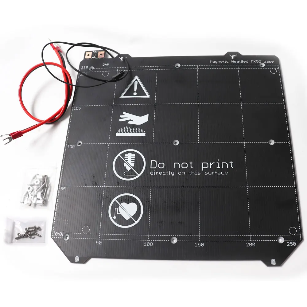 Prusa i3 MK2.5/MK3 3d принтер кровать с подогревом MK52 кровати задней следы N35UH магниты prusa