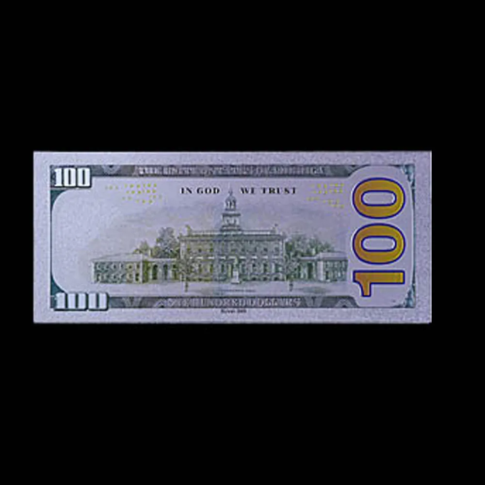 Цветные серебряные банкноты 100 доллара США Трамп Поддельные Банкноты доллары